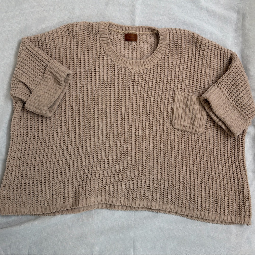 POL Women's Knit Sweater - Beige